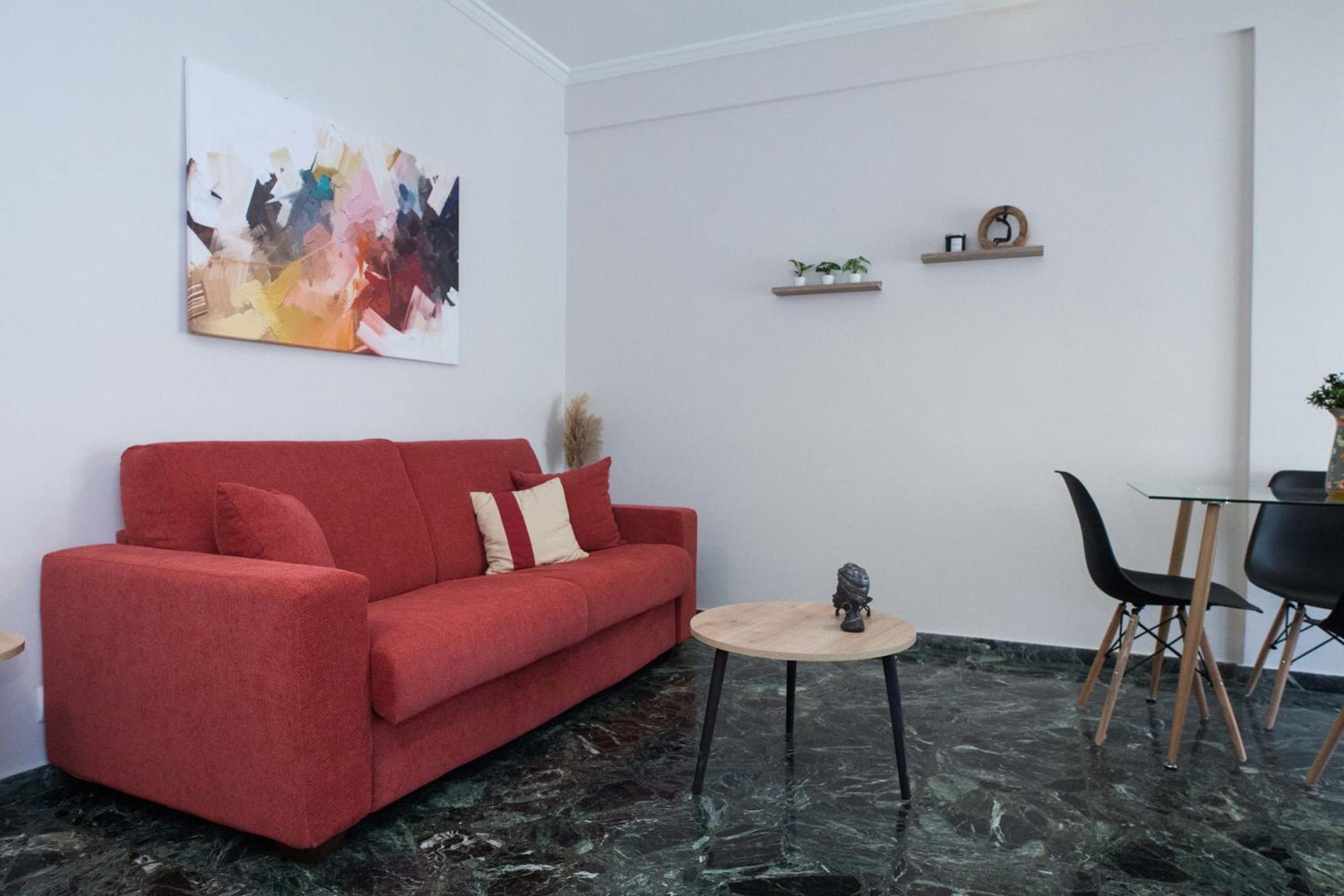 Modern 1 Bd Balcony Apt Near Metro In Kato Patisia Atina Dış mekan fotoğraf