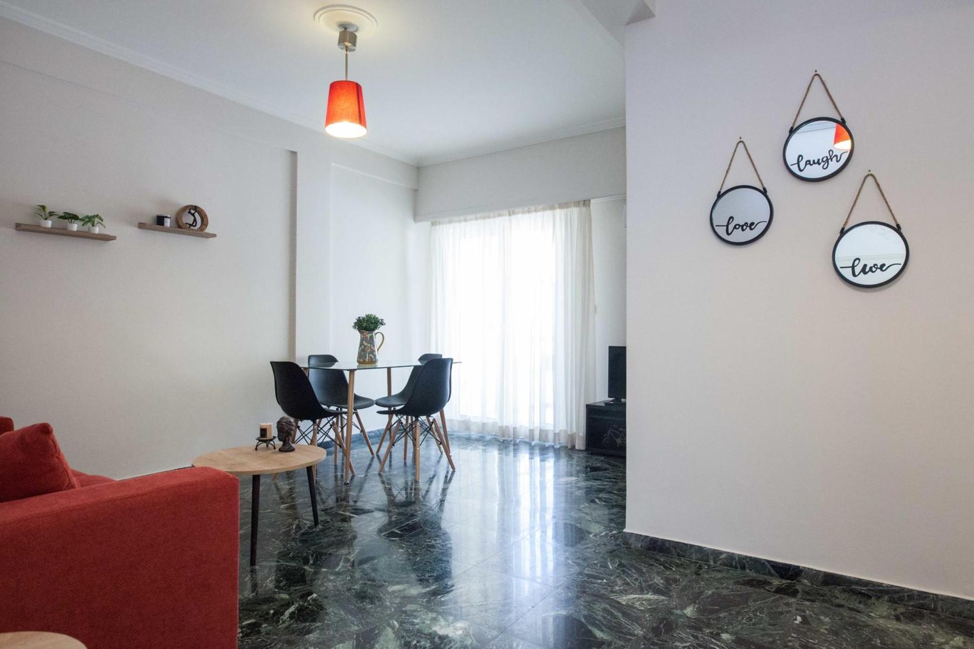 Modern 1 Bd Balcony Apt Near Metro In Kato Patisia Atina Dış mekan fotoğraf