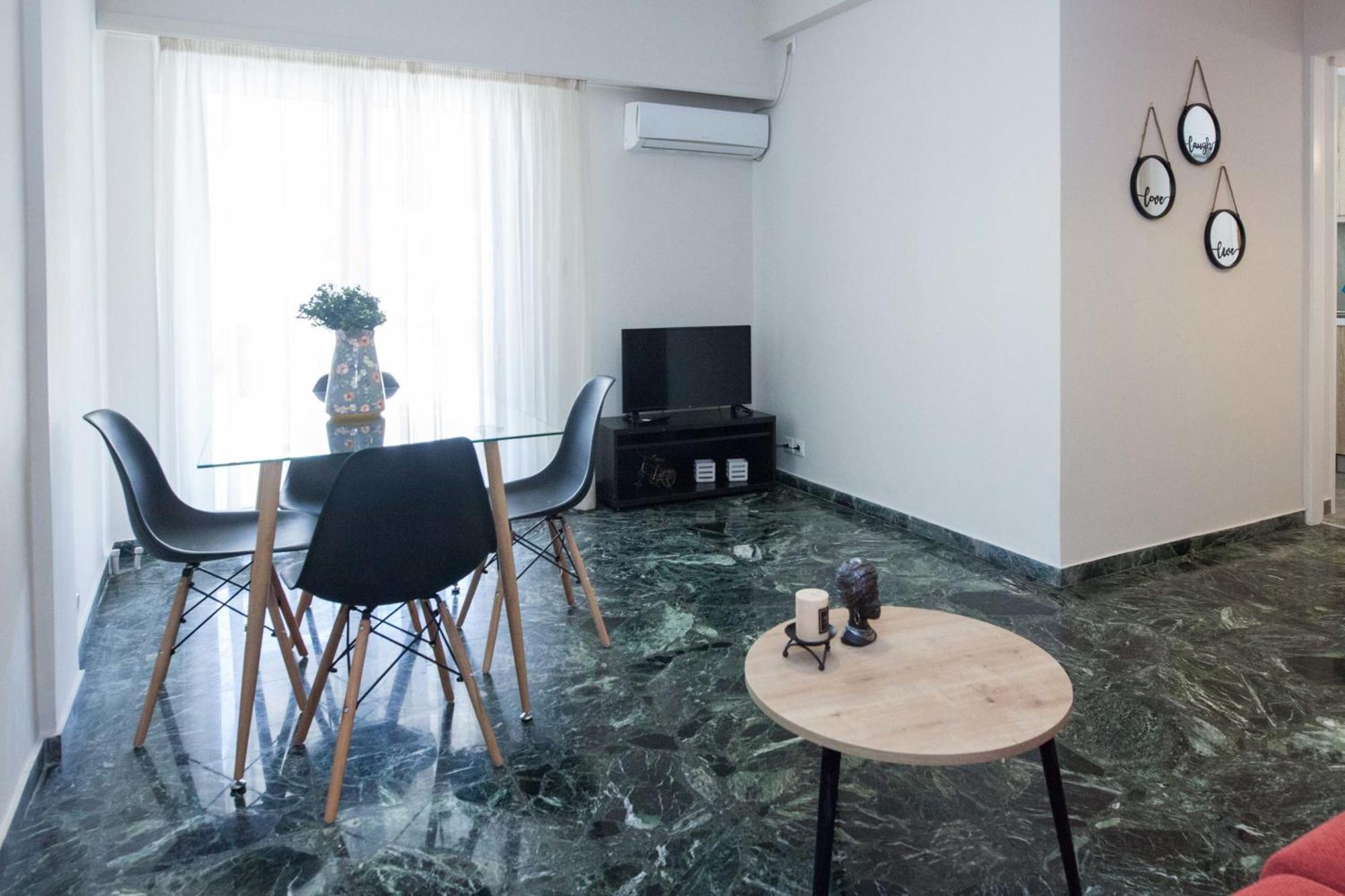 Modern 1 Bd Balcony Apt Near Metro In Kato Patisia Atina Dış mekan fotoğraf