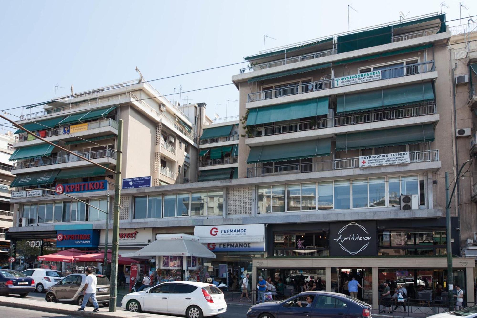 Modern 1 Bd Balcony Apt Near Metro In Kato Patisia Atina Dış mekan fotoğraf