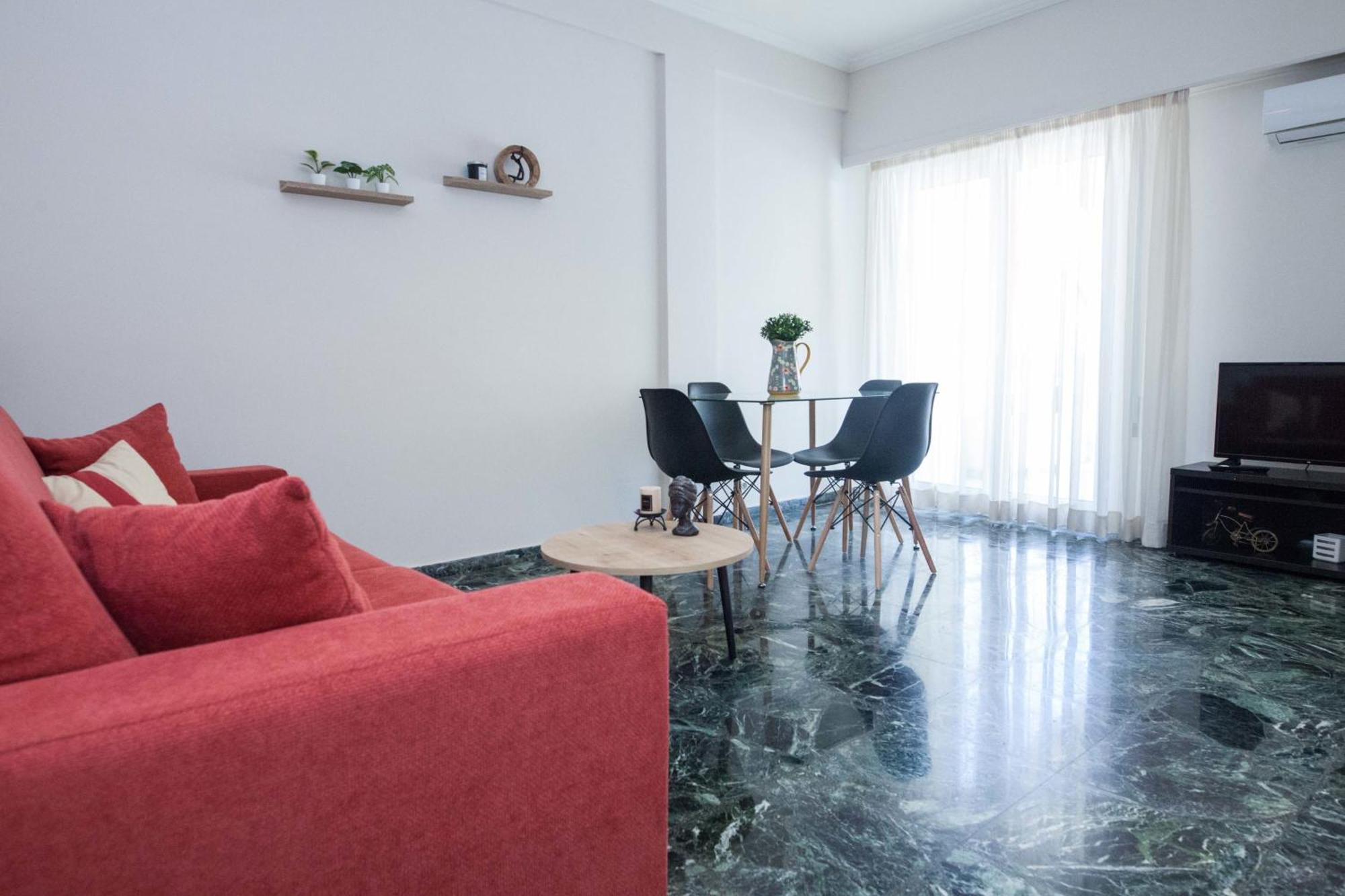 Modern 1 Bd Balcony Apt Near Metro In Kato Patisia Atina Dış mekan fotoğraf